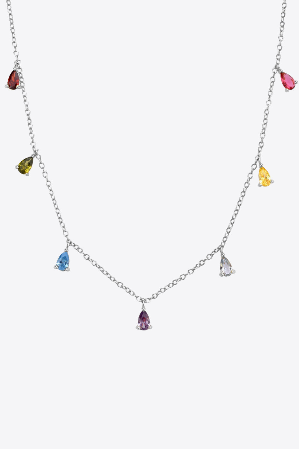 925 Sterling Silver Zircon Necklace  Necklaces- Doll Fits