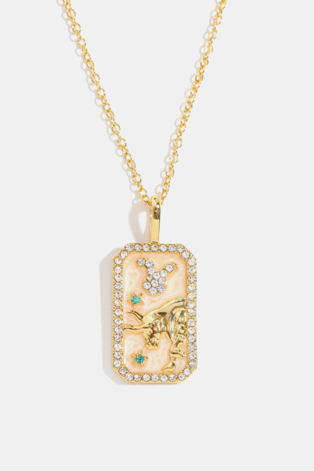 Rhinestone Constellation Pendant Copper Necklace  Necklaces- Doll Fits