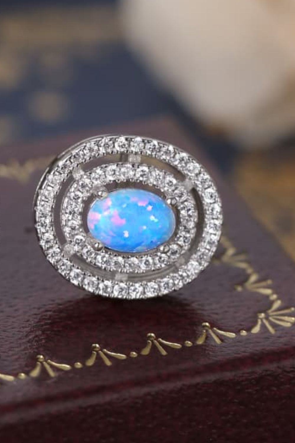 925 Sterling Silver Opal Round Stud Earrings  Earrings- Doll Fits