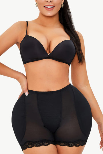 Full Size Scalloped Lace Trim Pull-On Shaping Shorts  Shapewear- Doll Fits