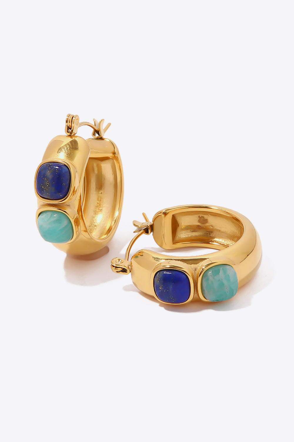 Stainless Steel 18K Gold-Plated Hoop Earrings  Earrings- Doll Fits