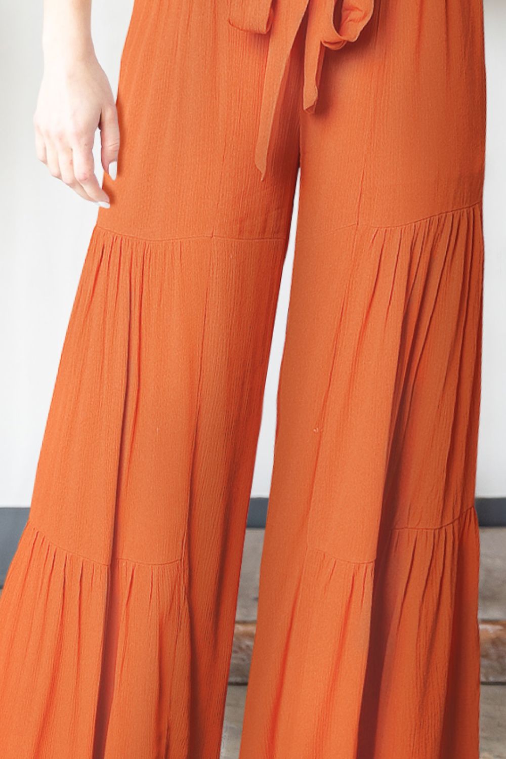 Tied Smocked Waist Tiered Culottes  - Doll Fits