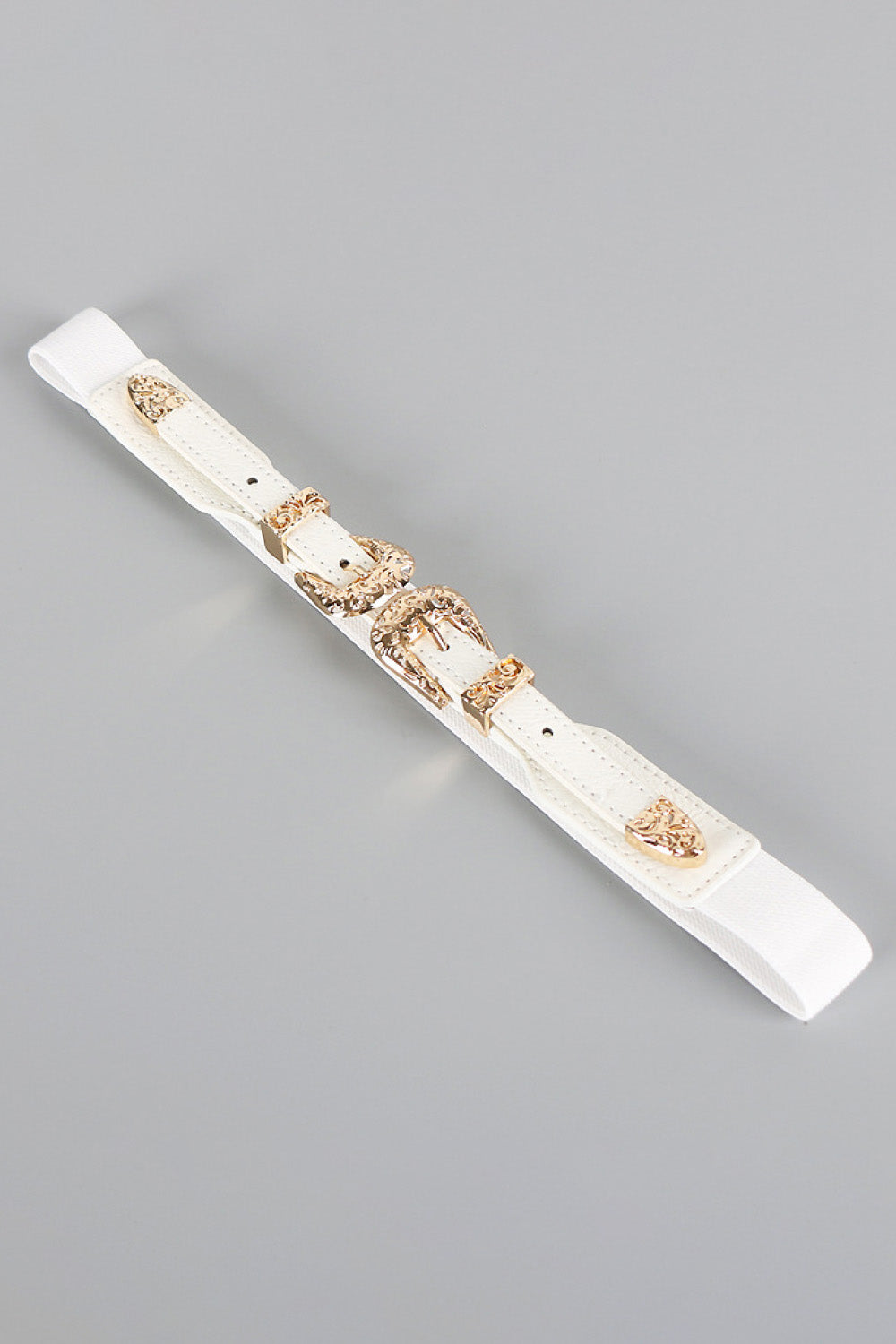 Double Buckle PU Leather Belt  Belts- Doll Fits