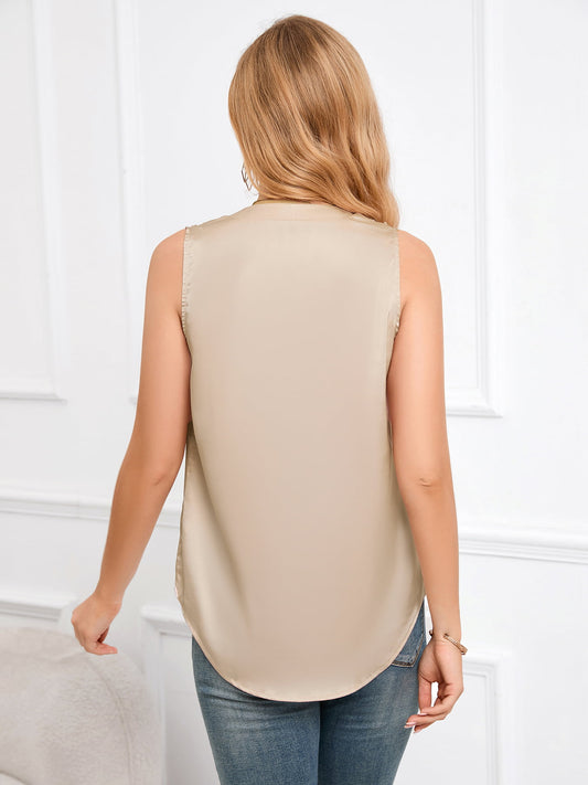 Button-Up V-Neck Tank Top  - Doll Fits