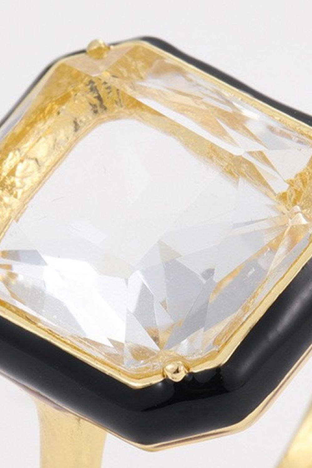 Glass Stone Contrast Ring  Rings- Doll Fits