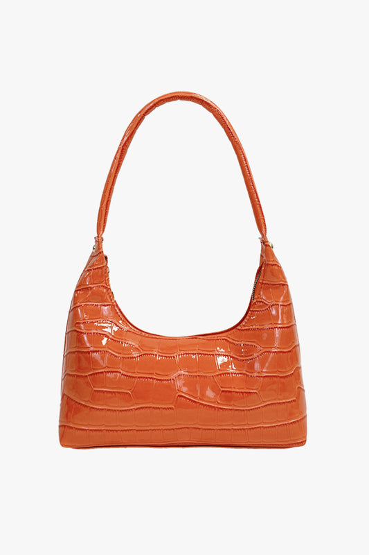Textured PU Leather Shoulder Bag  - Doll Fits