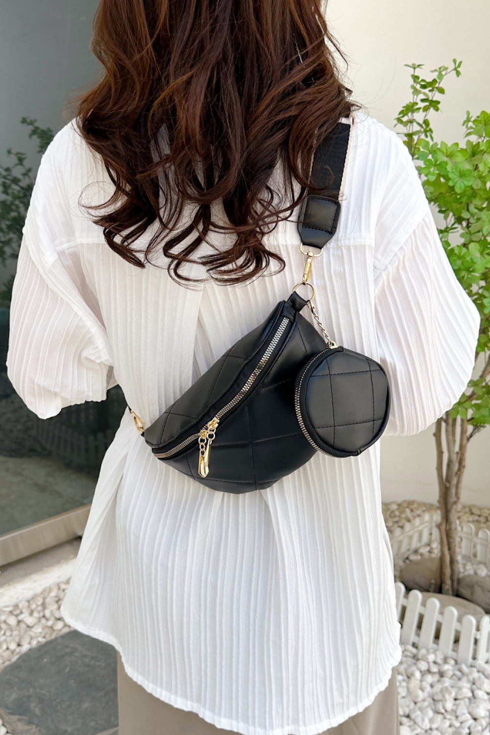 PU Leather Sling Bag with Small Purse  Handbags- Doll Fits