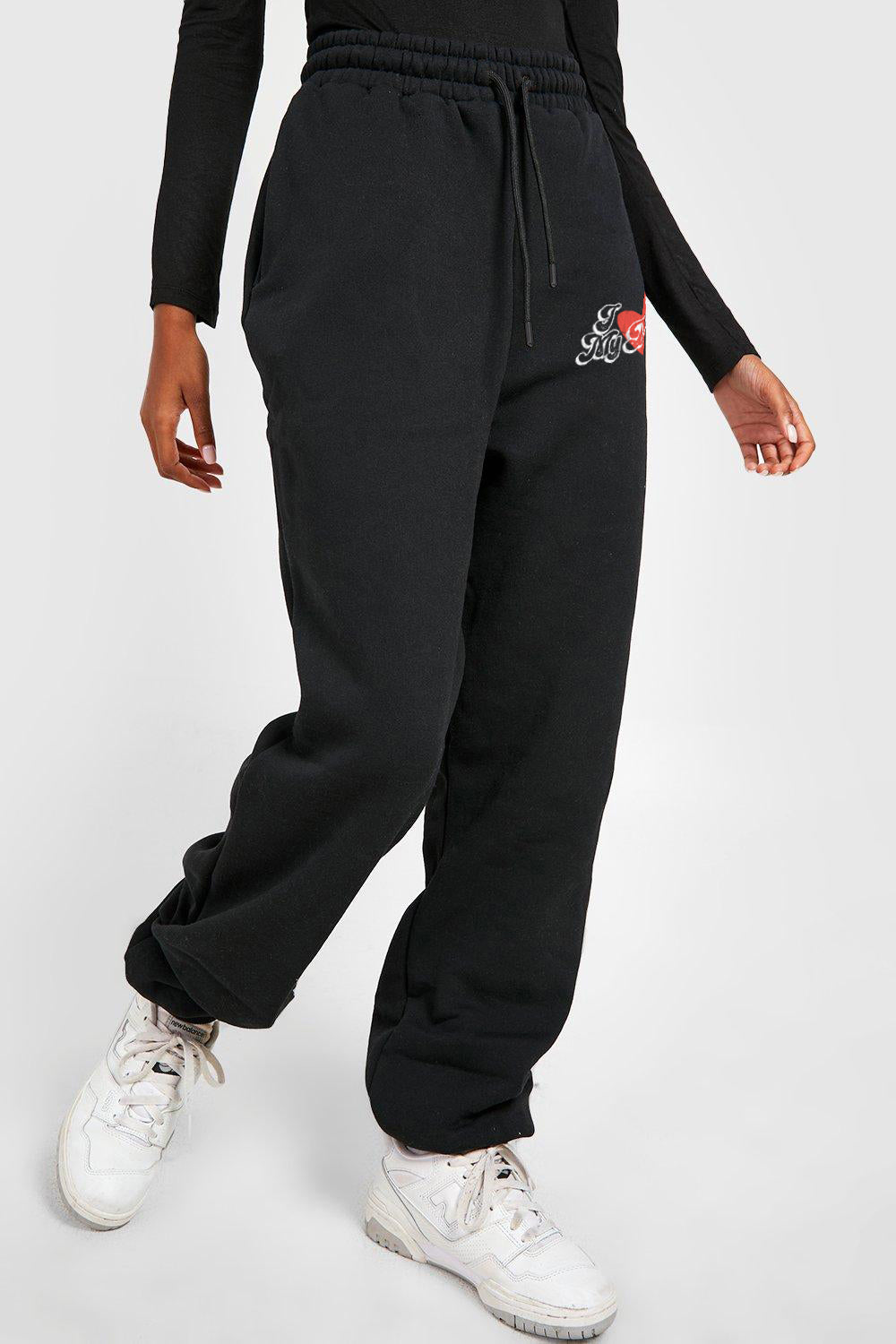 Simply Love Simply Love Full Size I LOVE MY DOG Graphic Joggers  - Doll Fits