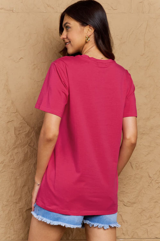 Simply Love Full Size NO DRAMA LLAMA Graphic Cotton Tee  - Doll Fits