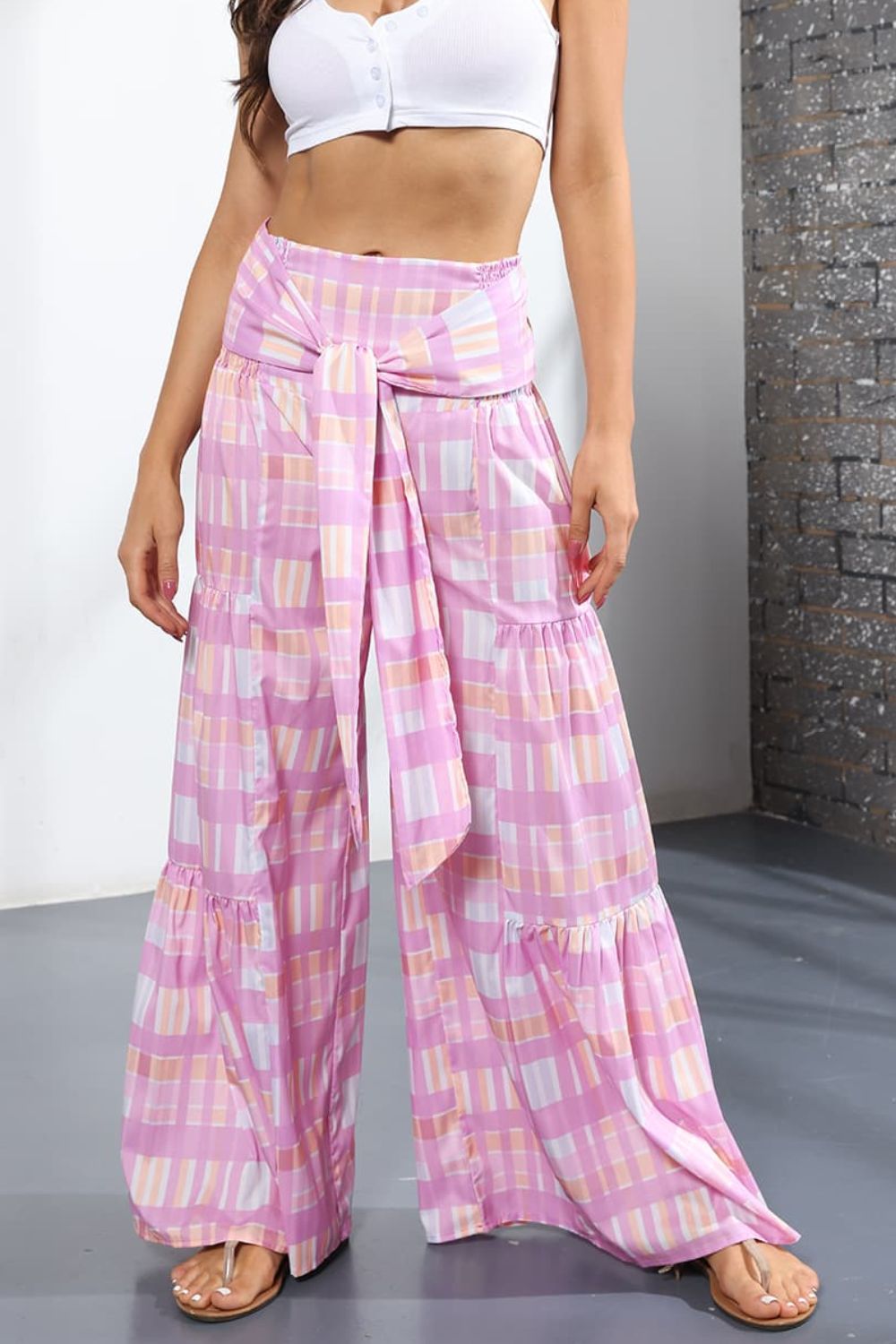 Printed High-Rise Tied Culottes  - Doll Fits