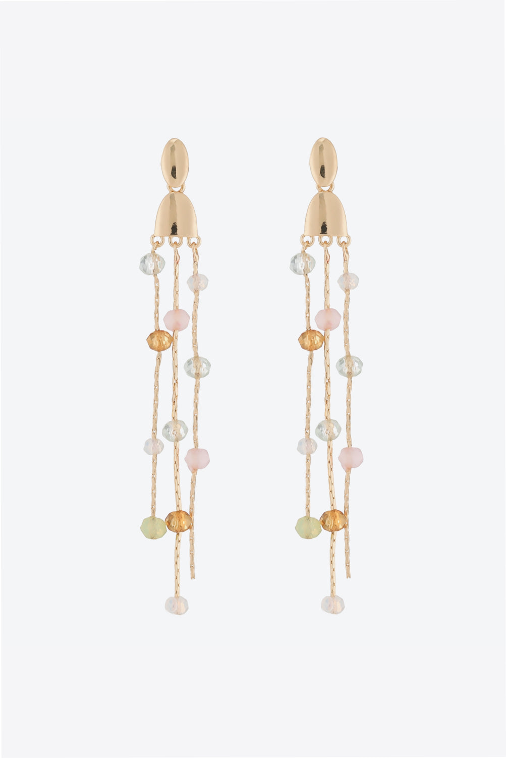 Beaded Long Chain Earrings  Earrings- Doll Fits