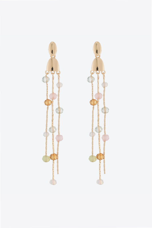 Beaded Long Chain Earrings  Earrings- Doll Fits
