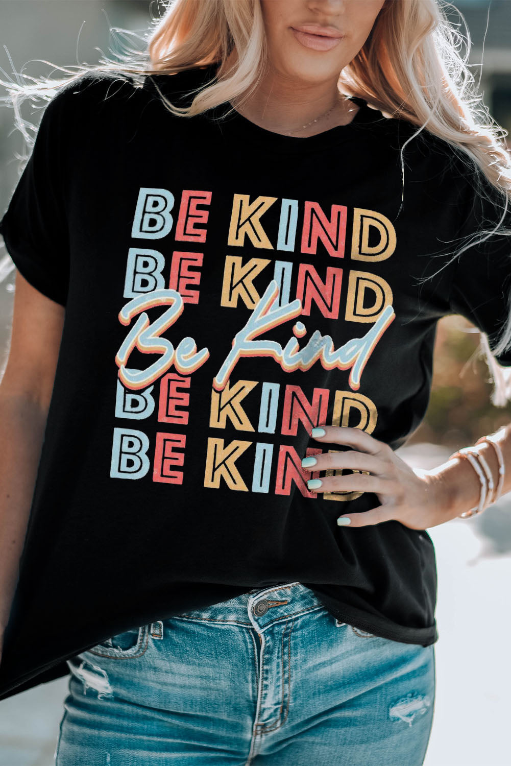 BE KIND Graphic Short Sleeve Tee  Shirts & Tops- Doll Fits