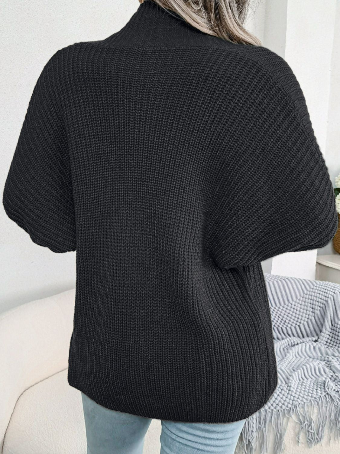 Rib-Knit Open Front Dolman Sleeve Cardigan  Coats & Jackets- Doll Fits