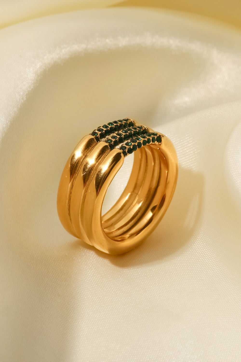 Triple-Layered Rhinestone Ring  Rings- Doll Fits