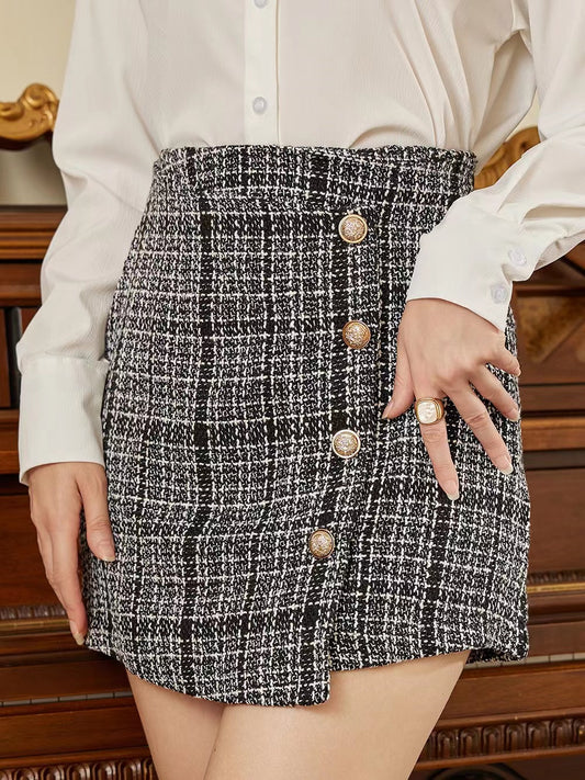 High Waist Buttoned Mini Skirt  Skirts- Doll Fits