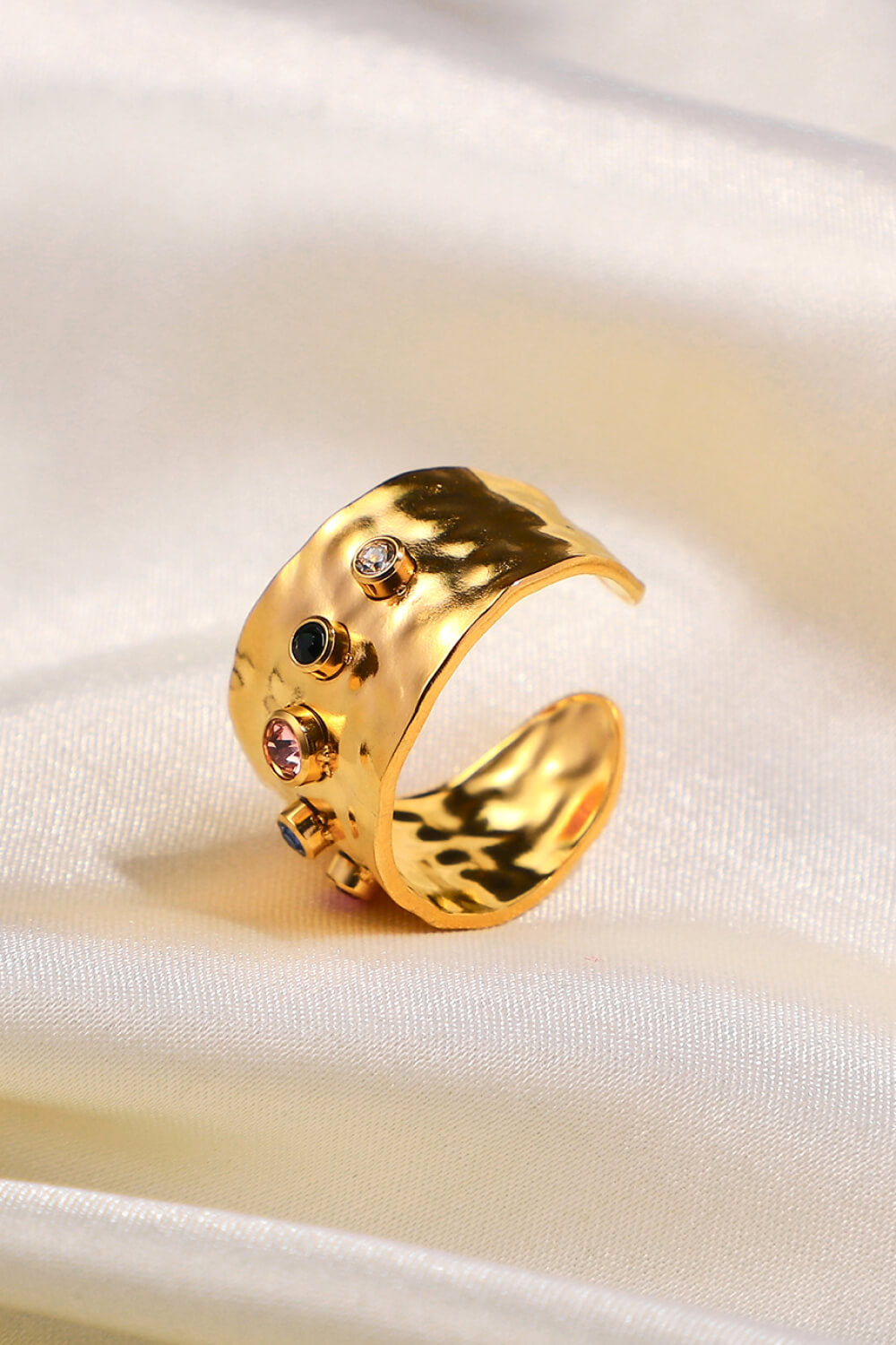 18K Gold-Plated Zircon Ring  Rings- Doll Fits