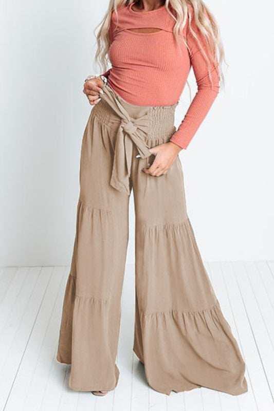 Tie Front Smocked Tiered Culottes  - Doll Fits