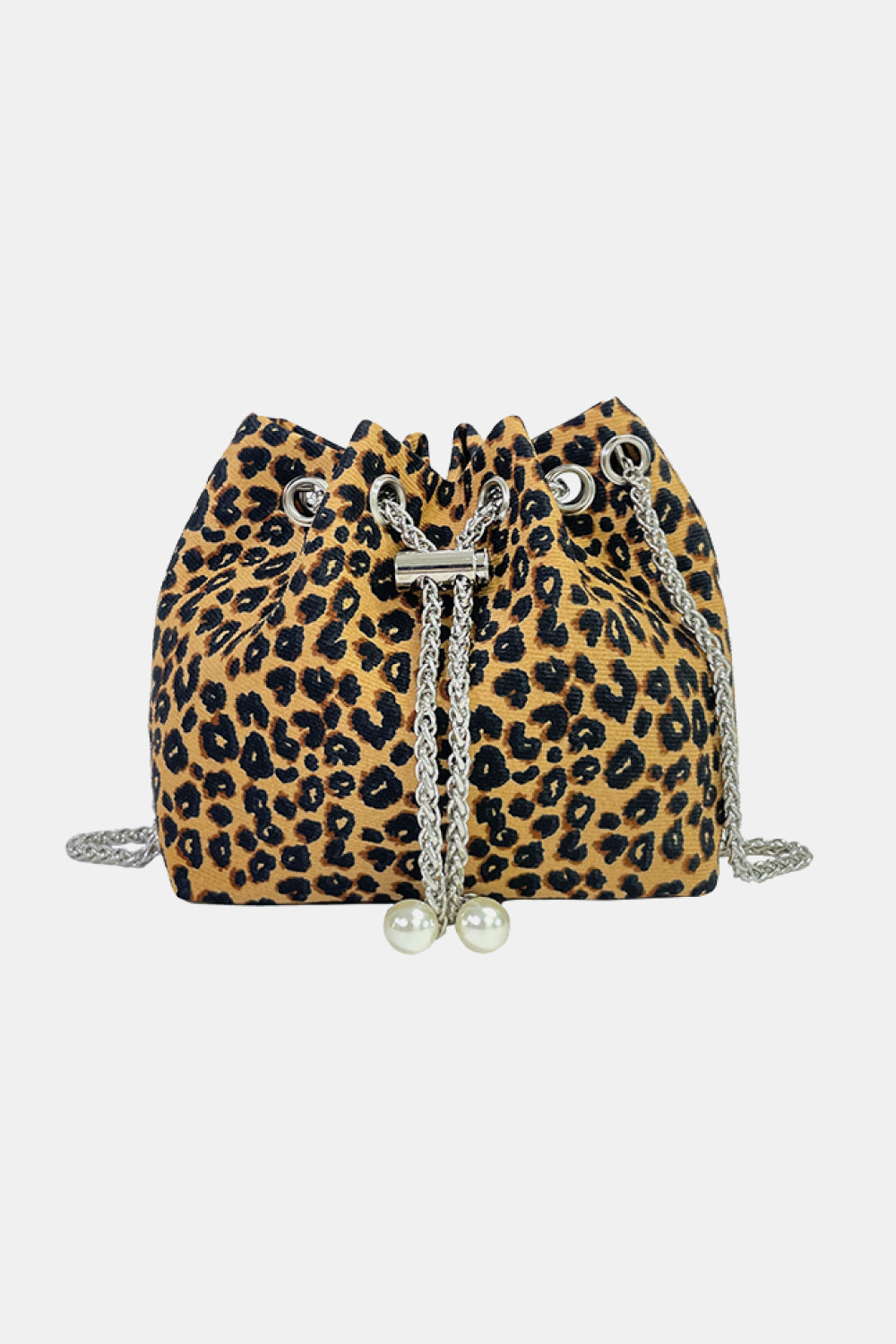 Animal Print Nylon Bucket Bag  - Doll Fits