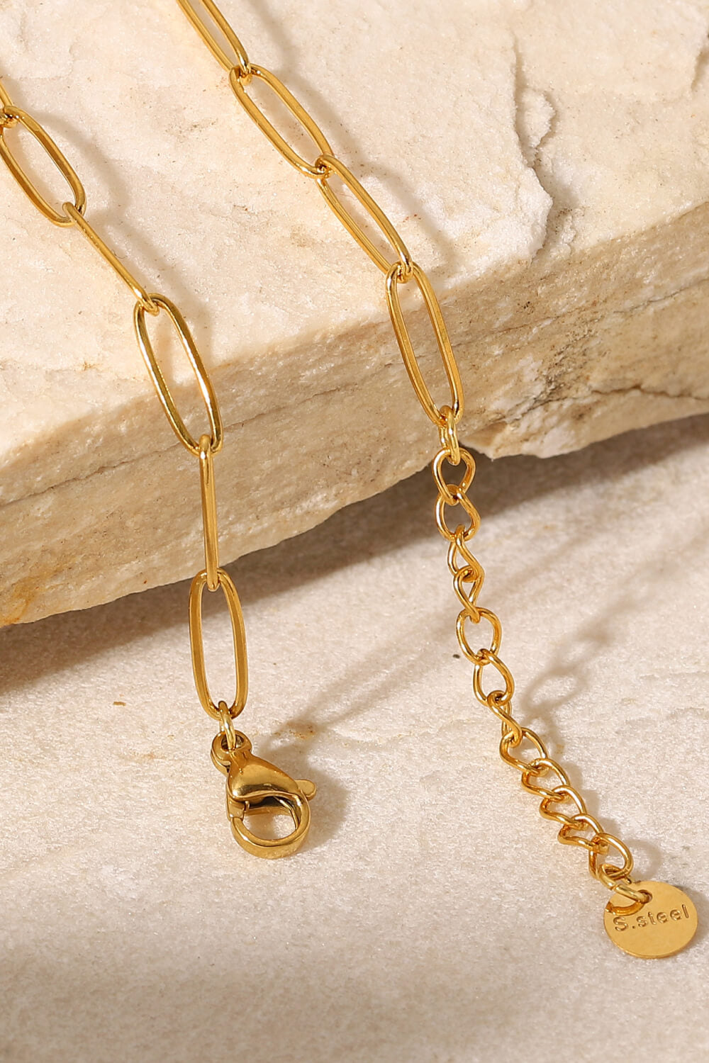 18K Gold Plated Paperclip Chain Bracelet  Bracelets- Doll Fits
