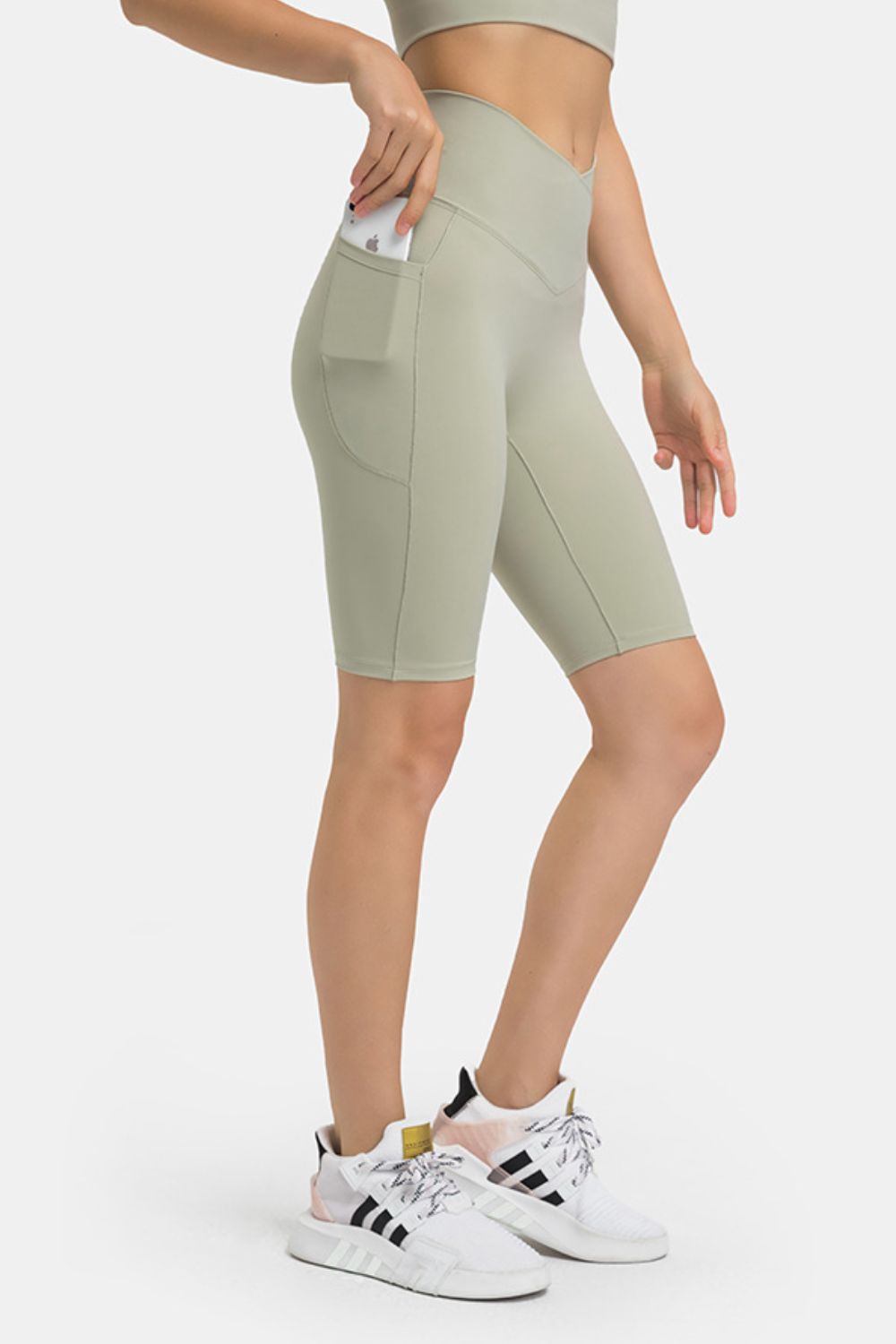 High Waist Biker Shorts with Pockets  Activewear- Doll Fits