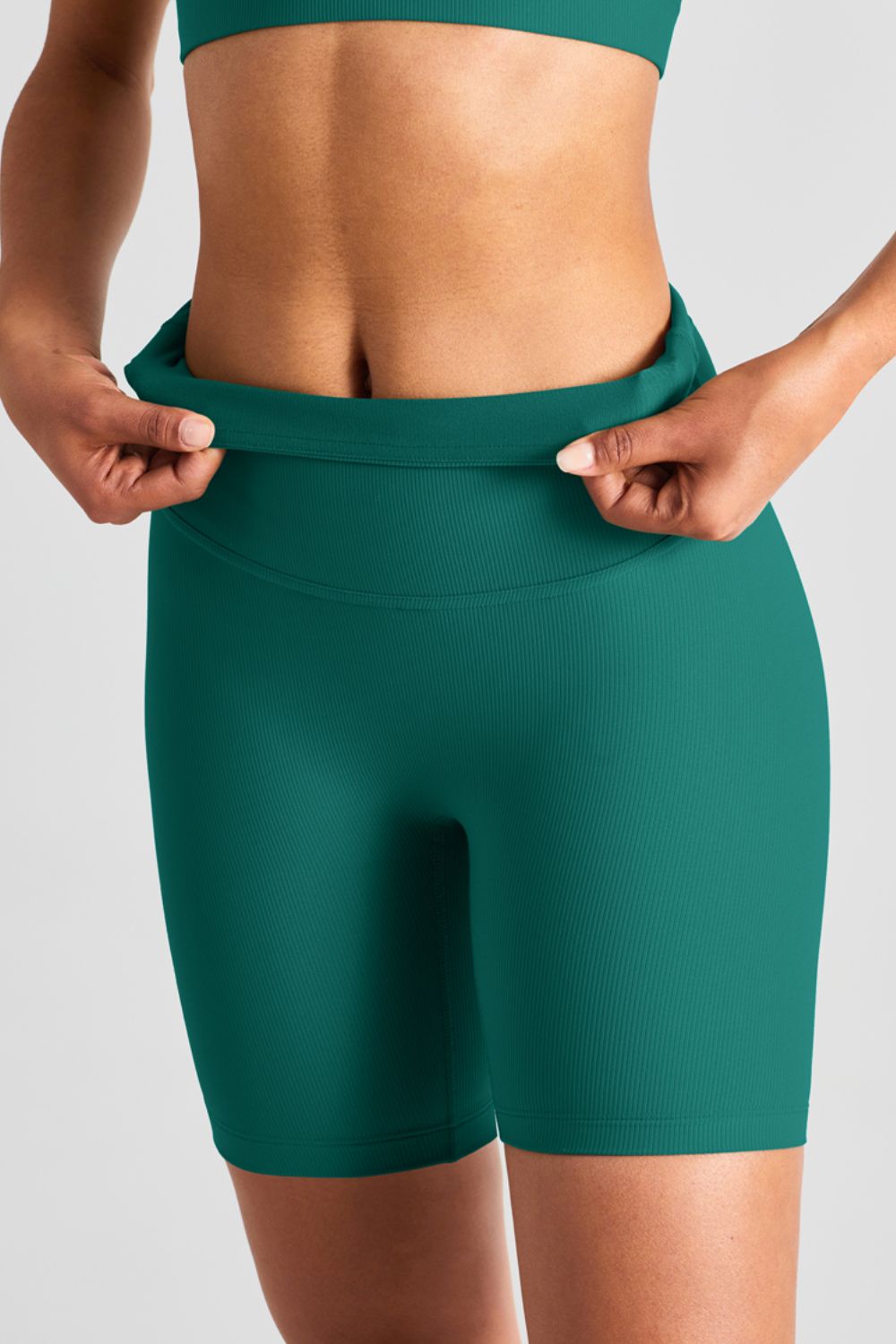 Wide Waistband Sports Shorts  Activewear- Doll Fits