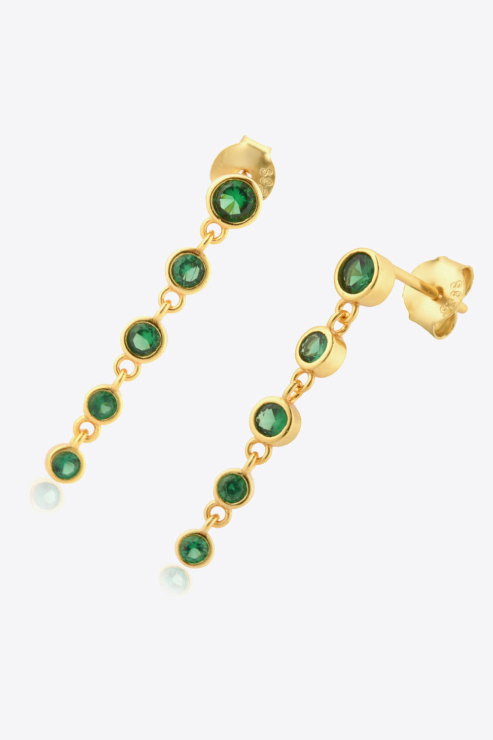 Inlaid Zircon 925 Sterling Silver Earrings  Earrings- Doll Fits