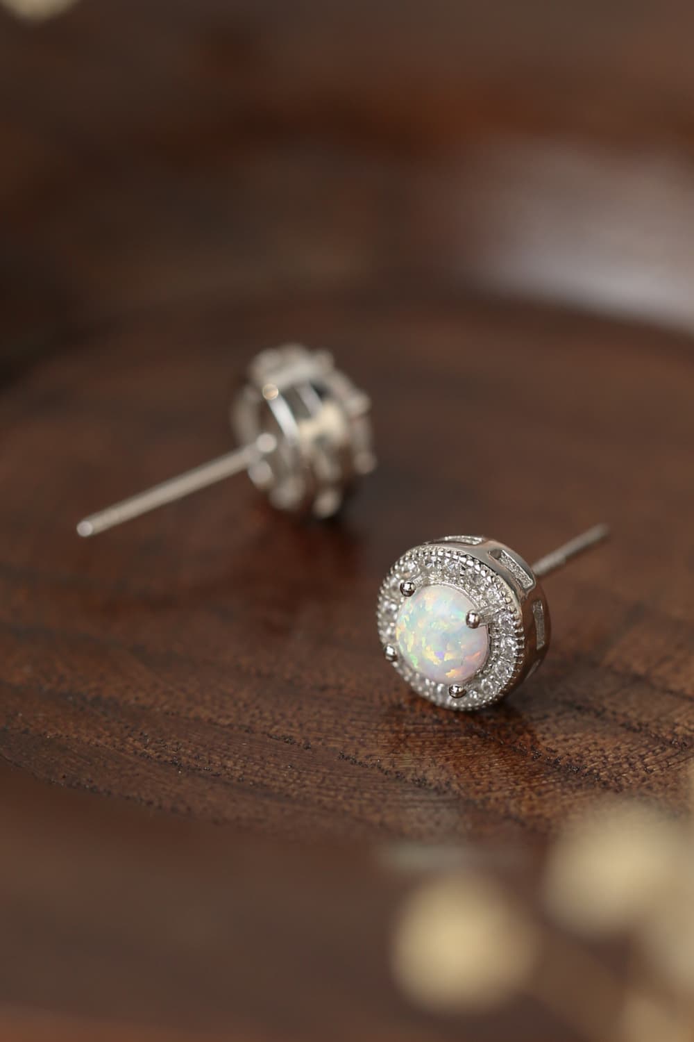 Opal 4-Prong Round Stud Earrings  Earrings- Doll Fits