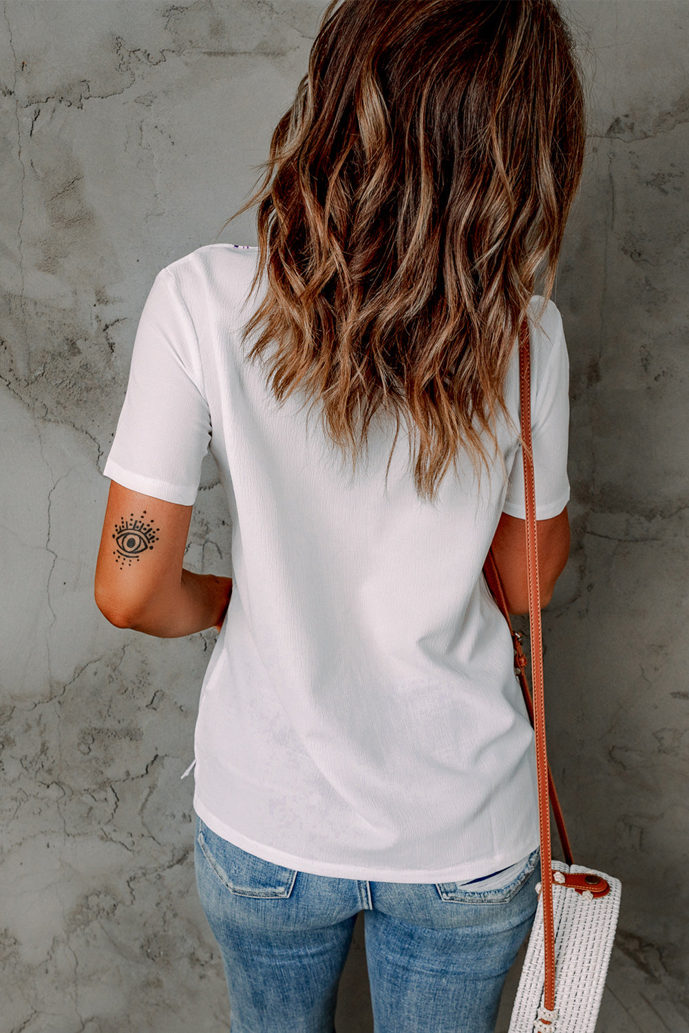 Floral Embroidery V-Neck Top  Shirts & Tops- Doll Fits