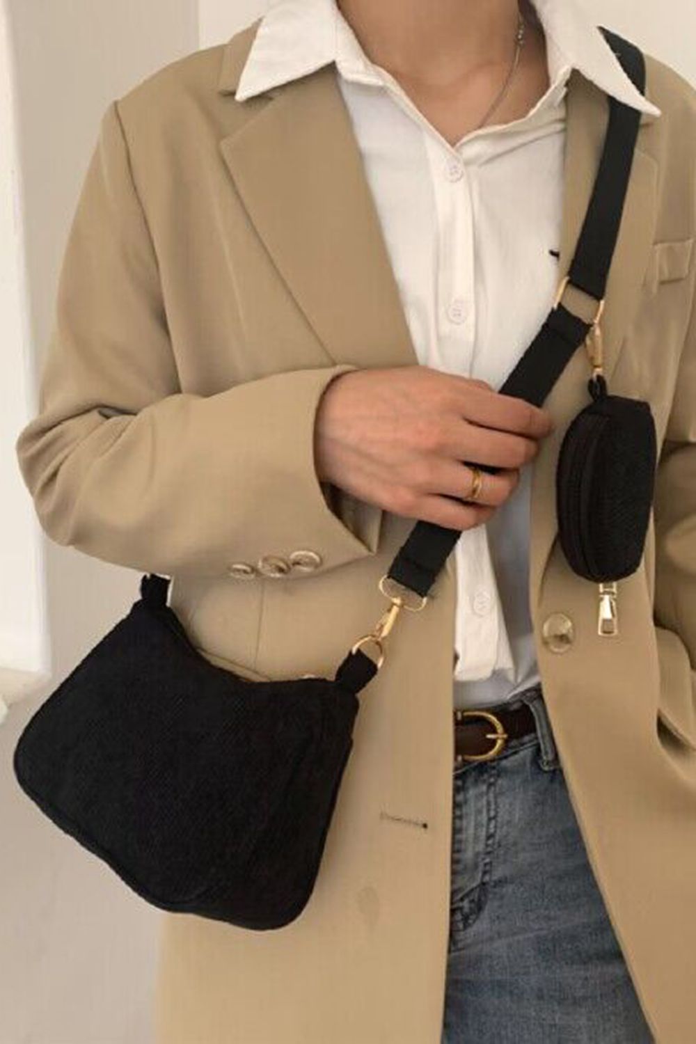 Corduroy Crossbody Bag  - Doll Fits