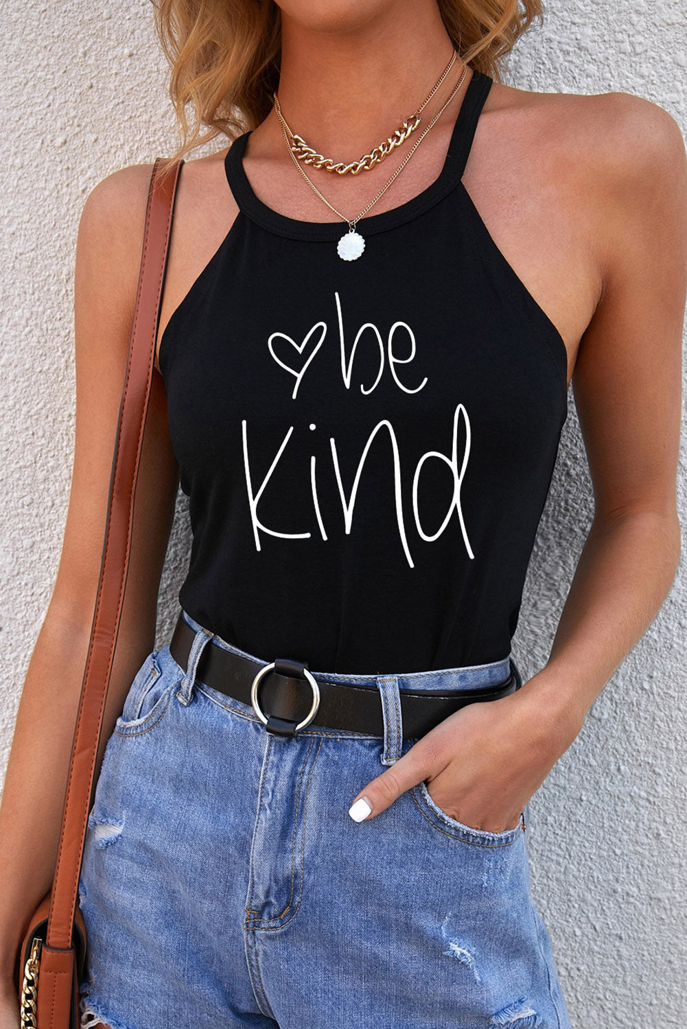 BE KIND Graphic Round Neck Tank  Shirts & Tops- Doll Fits