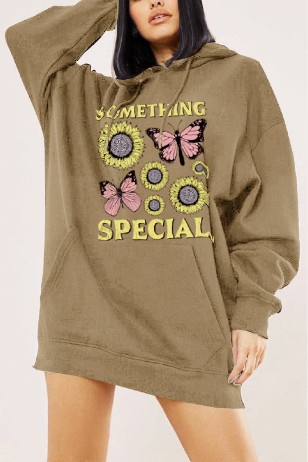Simply Love Simply Love Full Size SOMETHING SPECIAL Graphic Hoodie  - Doll Fits