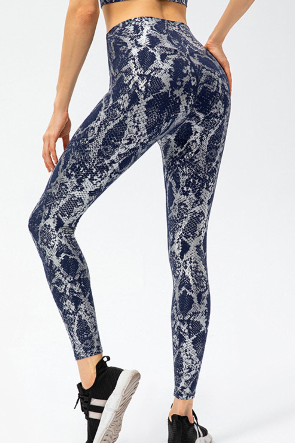 Animal Print Slim Fit Wide Waistband Long Sports Pants  - Doll Fits