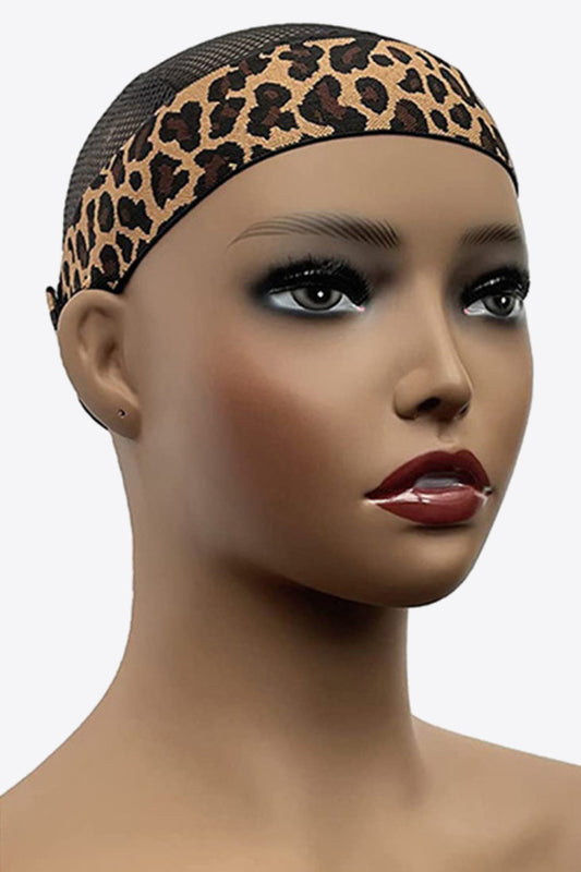 4-Pack Leopard Elastic Soft Wig Grips  Wigs- Doll Fits