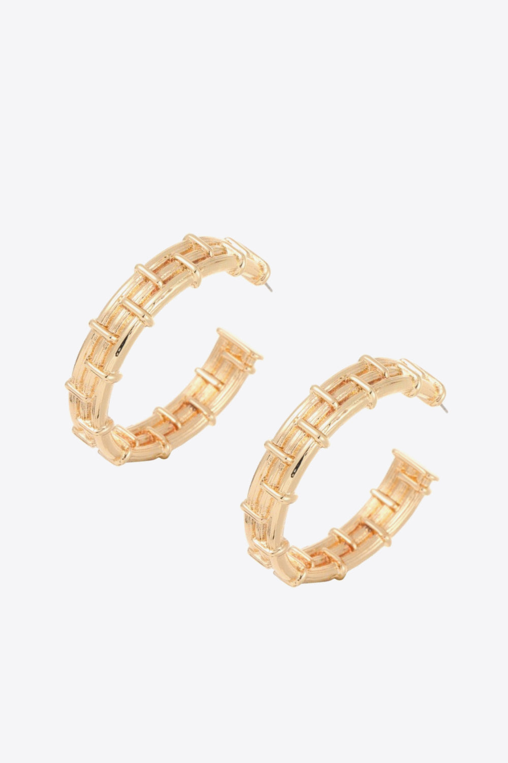 18K Gold-Plated Alloy C-Hoop Earrings  Earrings- Doll Fits