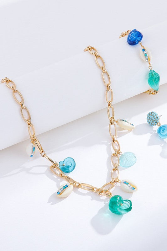 18K Gold Plated Multi-Charm Necklace  Necklaces- Doll Fits