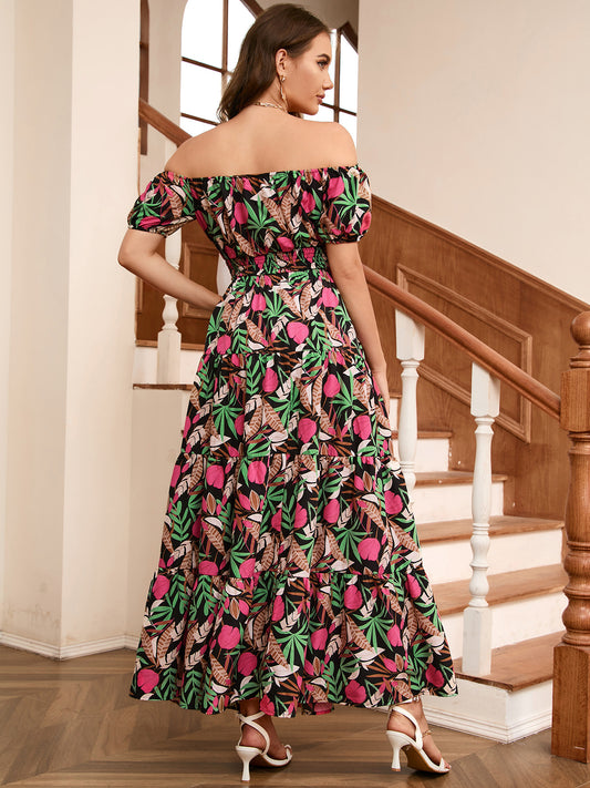 Floral Off-Shoulder Top and Maxi Skirt Set  Outfit Sets- Doll Fits