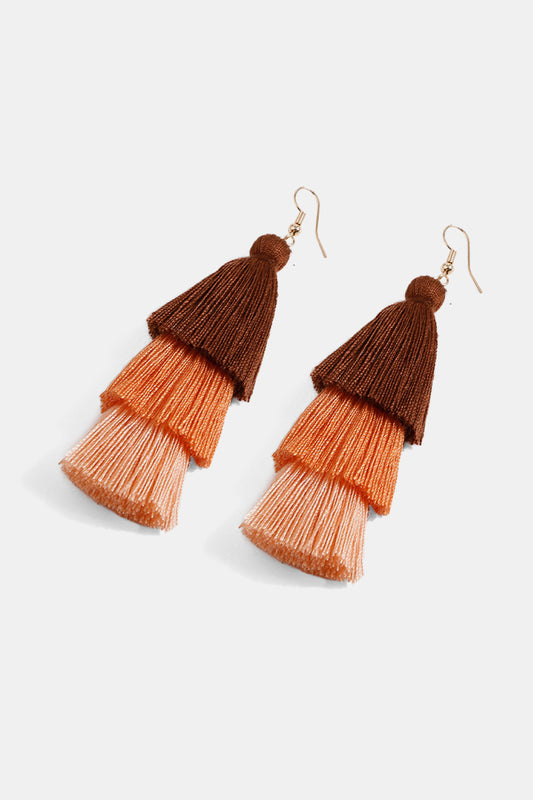 Triple-Layer Tassel Dangle Earrings  Earrings- Doll Fits