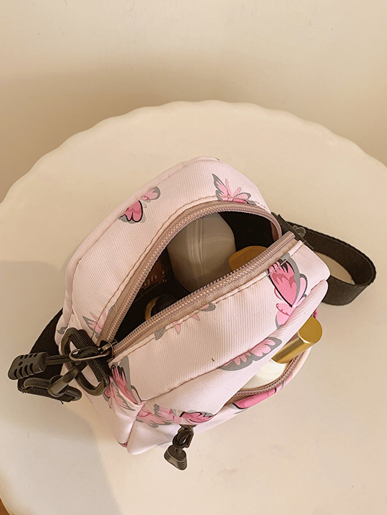 Butterfly Print Polyester Shoulder Bag  Handbags- Doll Fits