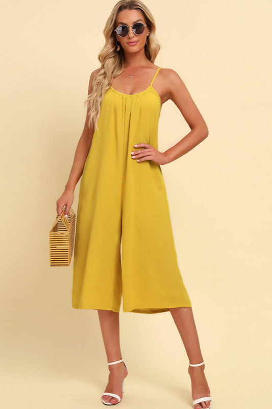 Spaghetti Strap Scoop Neck Jumpsuit  Jumpsuits & Rompers- Doll Fits