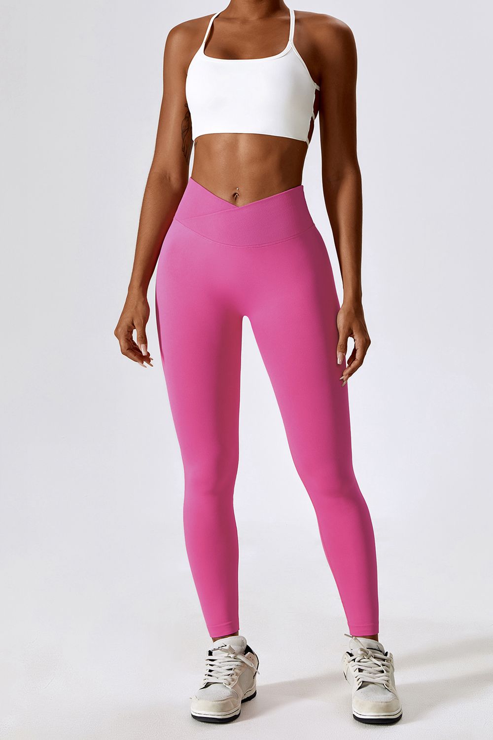 Slim Fit Wide Waistband Sports Leggings  - Doll Fits