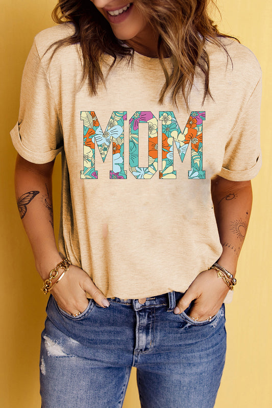 MOM Floral Graphic T-Shirt  Shirts & Tops- Doll Fits