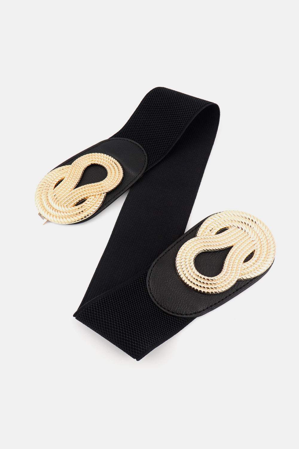 Twisted Alloy Buckle Wide Belt  Belts- Doll Fits