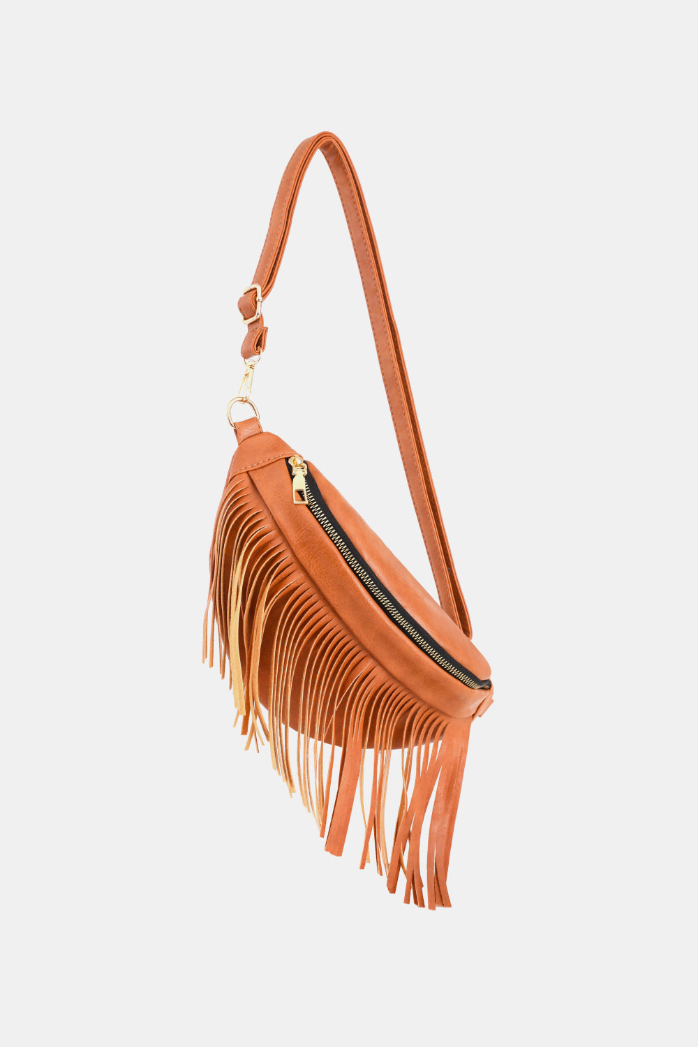 Fringed PU Leather Sling Bag  - Doll Fits