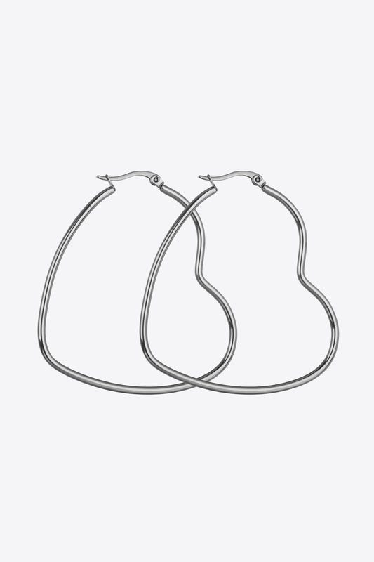 Heart Stainless Steel Earrings  Earrings- Doll Fits
