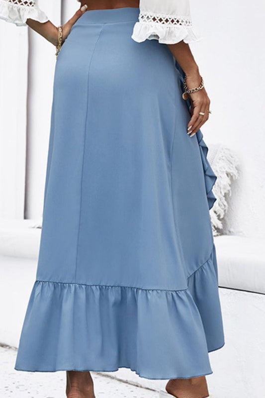 Ruffle Trim Tied Skirt  Skirts- Doll Fits