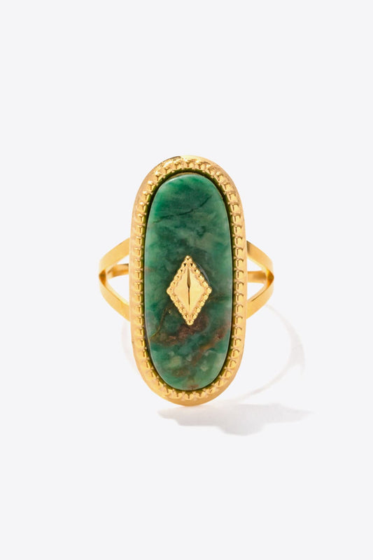 Natural Stone Copper Ring  Rings- Doll Fits