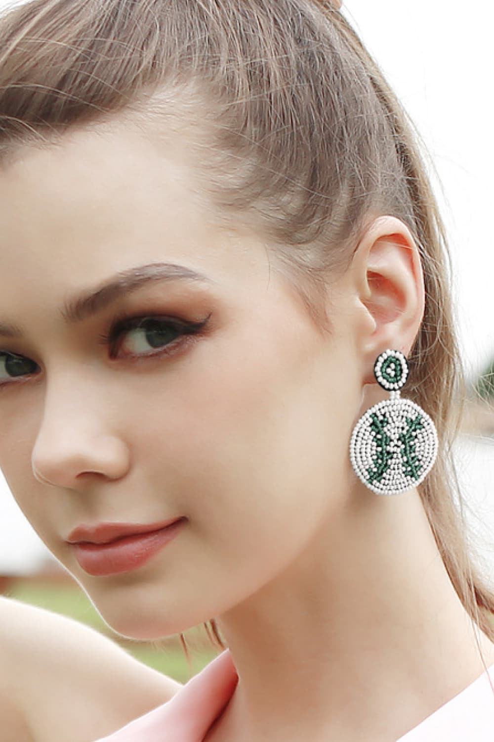 Round Shape Dangle Earrings  Earrings- Doll Fits