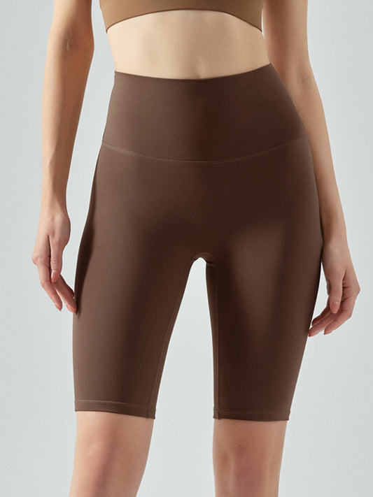Wide Waistband Slim Fits Sports Shorts  - Doll Fits