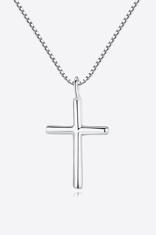 Cross Pendant 925 Sterling Silver Necklace  Necklaces- Doll Fits